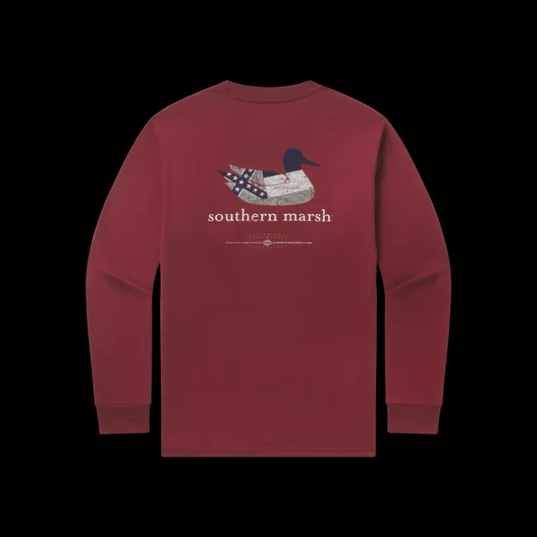 Authentic Heritage Tee - Mississippi State Flag - Long Sleeve