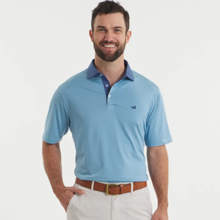 Bermuda Performance Polo - Hampton Stripe