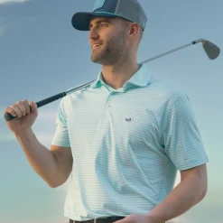 Bermuda Performance Polo - Domingo Stripe