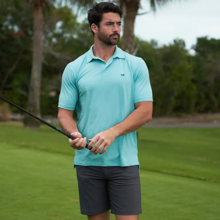 Biscayne Heather Performance Polo