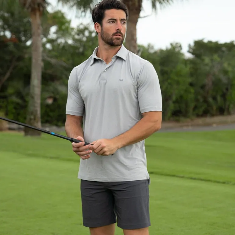 Biscayne Heather Performance Polo