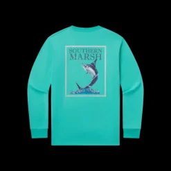 Blue Marlin Fishing Tee - Long Sleeve