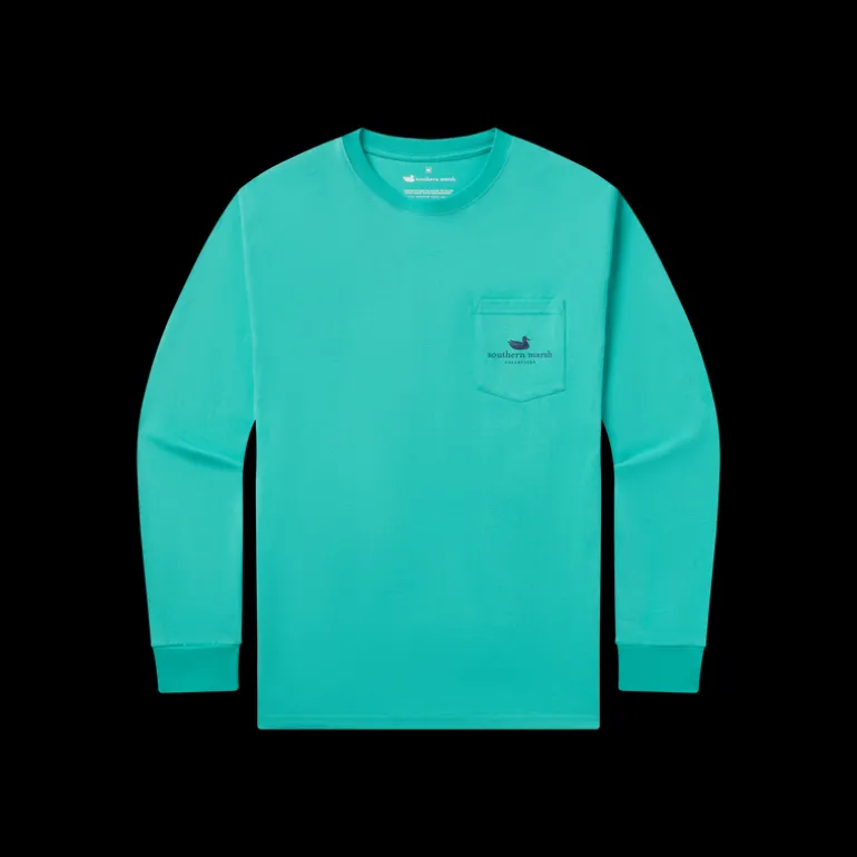 Blue Marlin Fishing Tee - Long Sleeve
