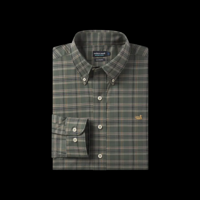 Bristol Performance Plaid Dress Shirt