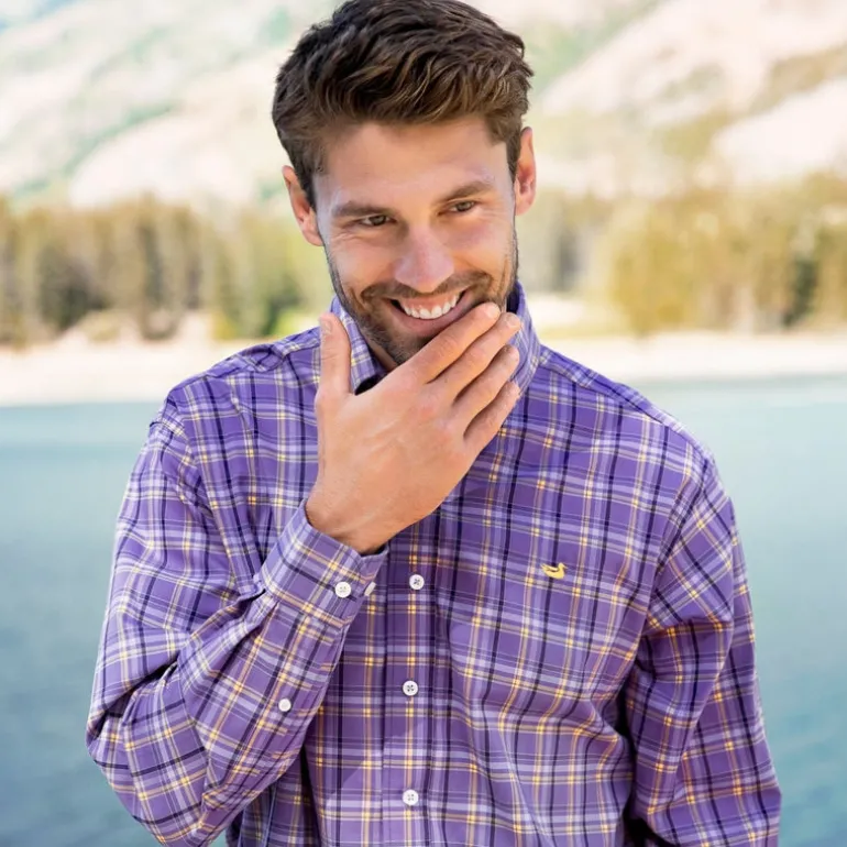 Bristol Performance Plaid Dress Shirt