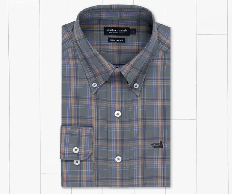 Bristol Performance Plaid Dress Shirt