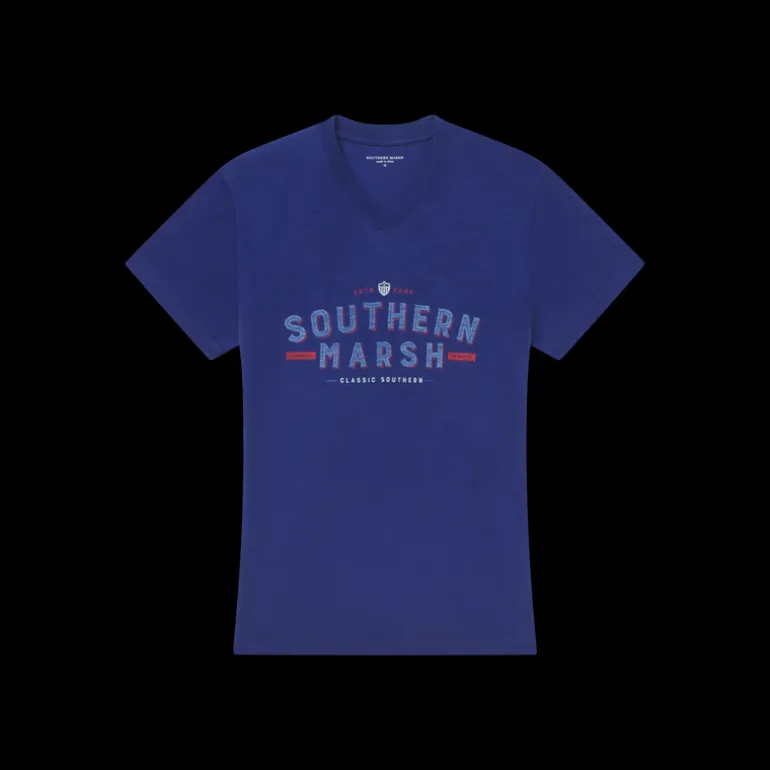 Danielle V-Neck Tee - Slub