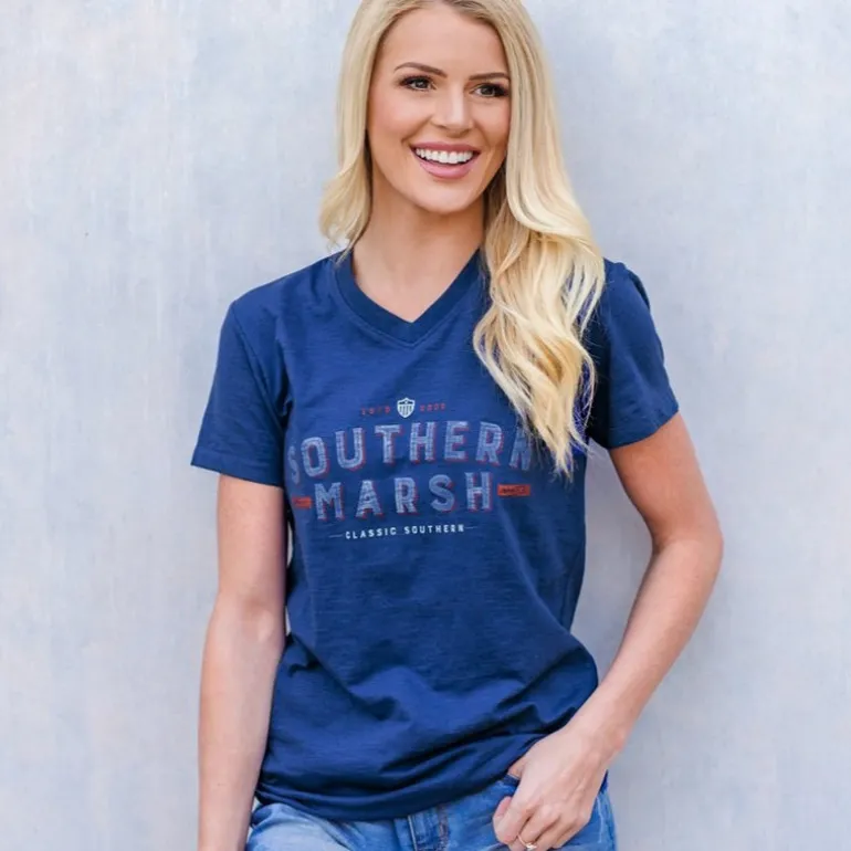 Danielle V-Neck Tee - Slub
