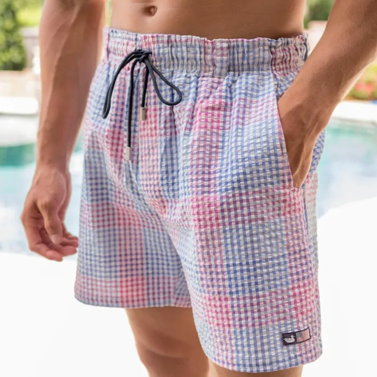 Dockside Swim Trunk - Seersucker Gingham