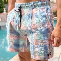 Dockside Swim Trunk - Seersucker Gingham