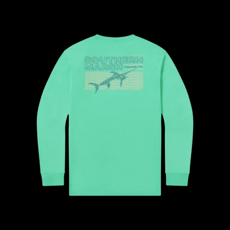 FieldTec™ Featherlight Tee - Marlin Waves - Long Sleeve