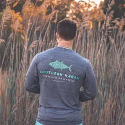 FieldTec™ Heathered Tee - Made in the Gulf - Tuna - Long Sleeve
