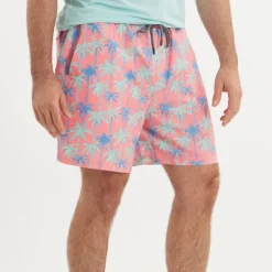 Harbor Swim Trunk - Neon Palms