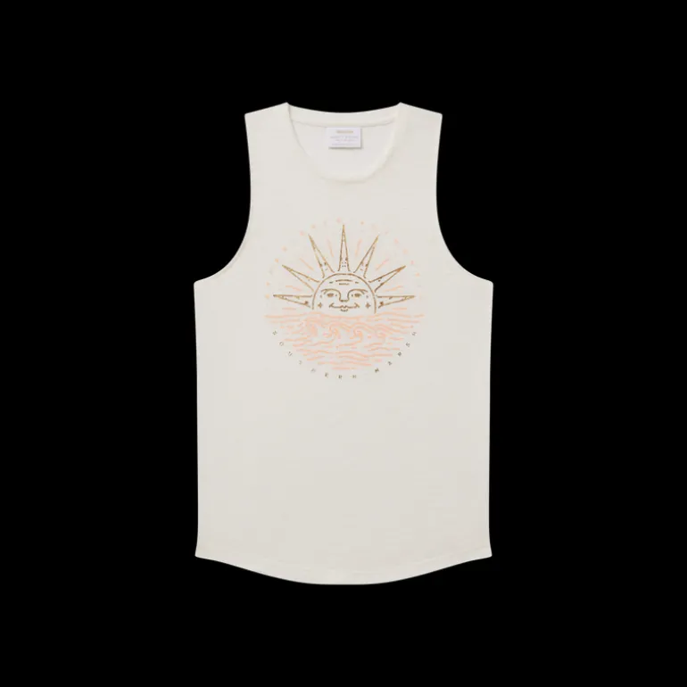 Sadie Vintage Rocker Tank - Sunset