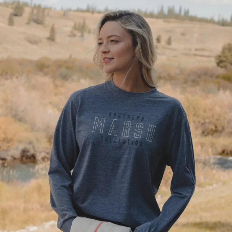 SEAWASH™ Tee - Marsh Outline - Long Sleeve