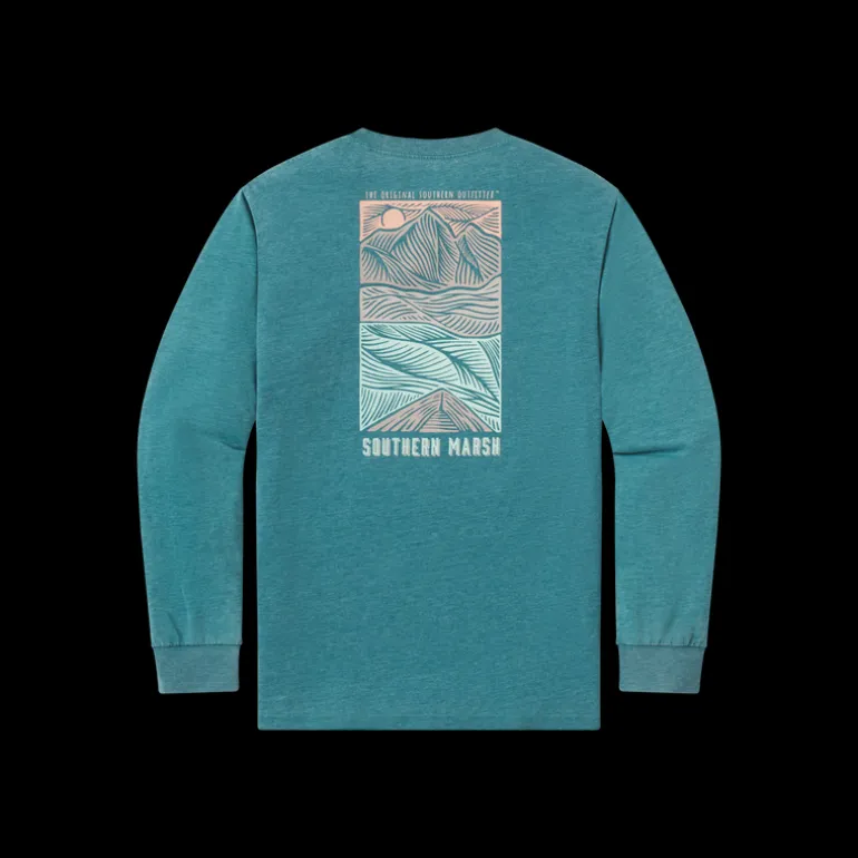 SEAWASH™ Tee - Woodcut Canoe - Long Sleeve