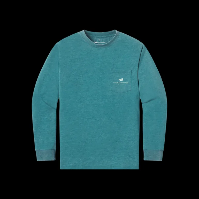 SEAWASH™ Tee - Woodcut Canoe - Long Sleeve