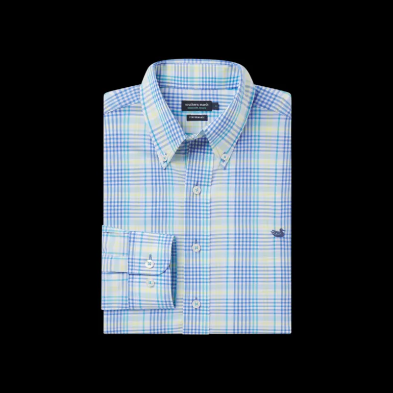 Shores Windowpane Performance Dress Shirt