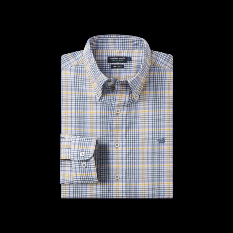 Shores Windowpane Performance Dress Shirt