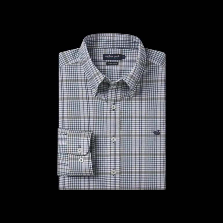 Shores Windowpane Performance Dress Shirt