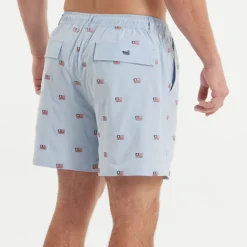 SOUTHERNCLASSICS™ Swim Trunk - Chambray Flags