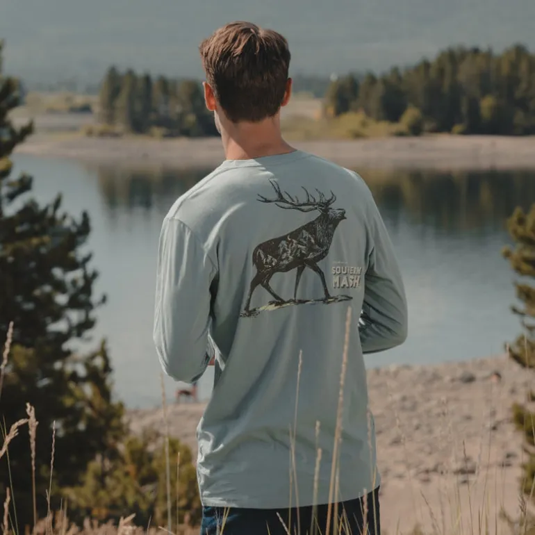 Starry Silhouette Tee - Elk - Long Sleeve
