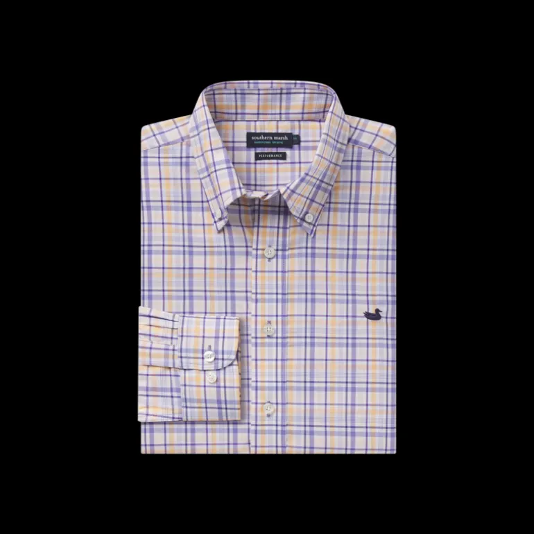 Van Buren Performance Grid Dress Shirt