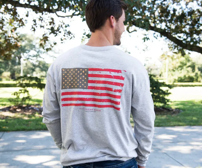 Vintage Flag Tee - Long Sleeve
