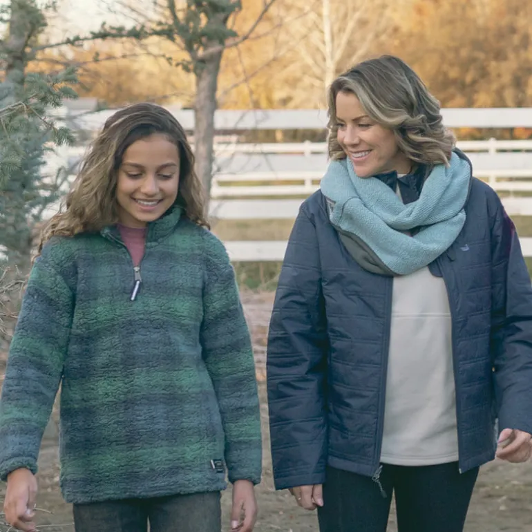 Youth Andover Plaid Sherpa Pullover