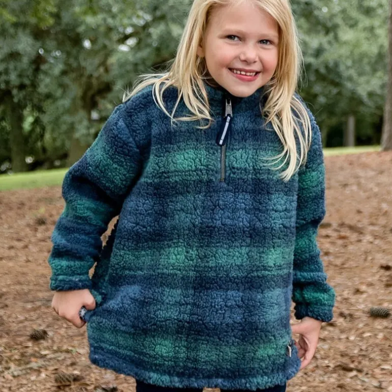 Youth Andover Plaid Sherpa Pullover