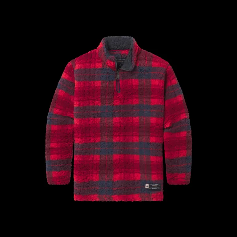 Youth Andover Plaid Sherpa Pullover