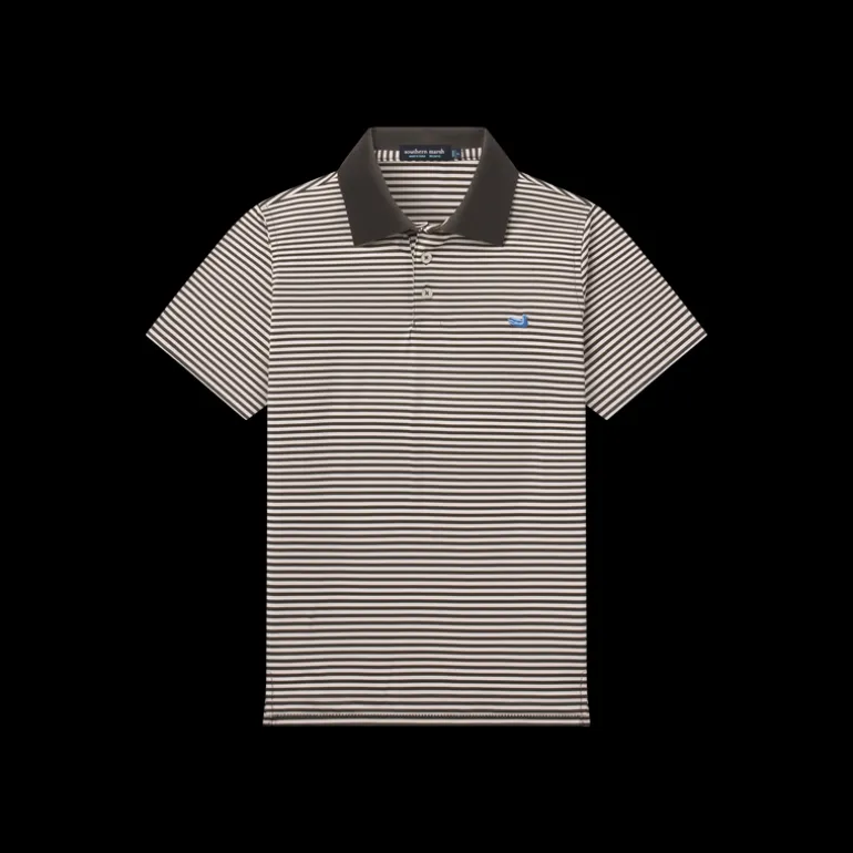 Youth Bermuda Performance Polo - Striped