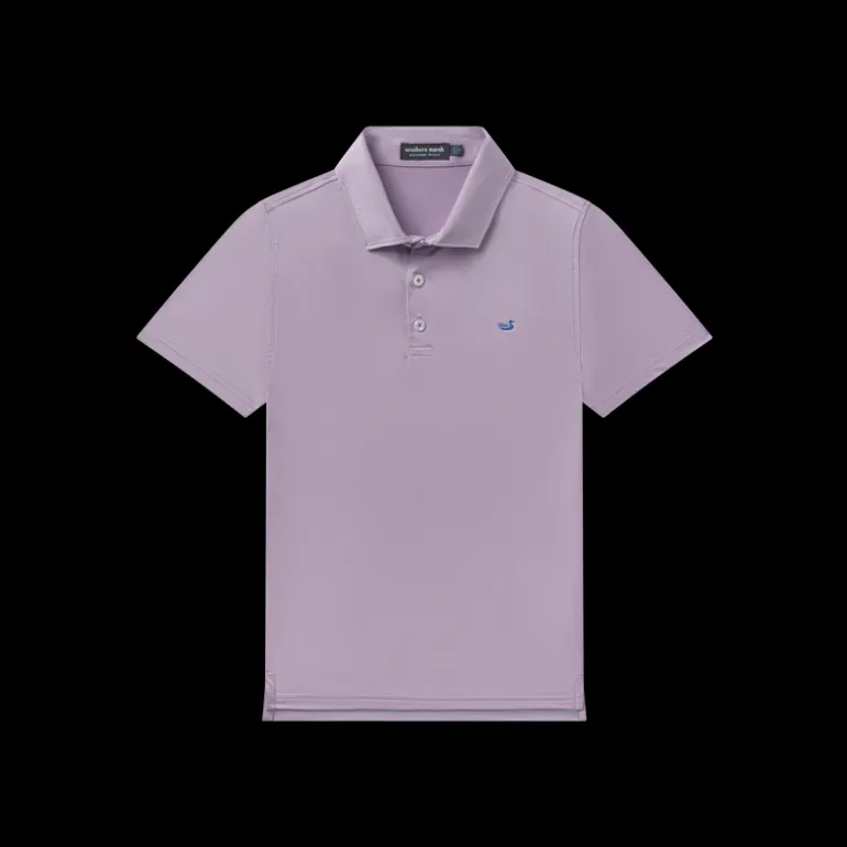 Youth Bermuda Performance Polo - Wellington Stripe