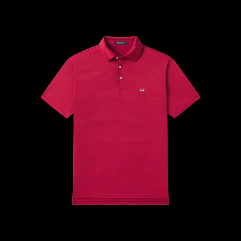 Youth Bermuda Performance Polo - Clearwater Stripe