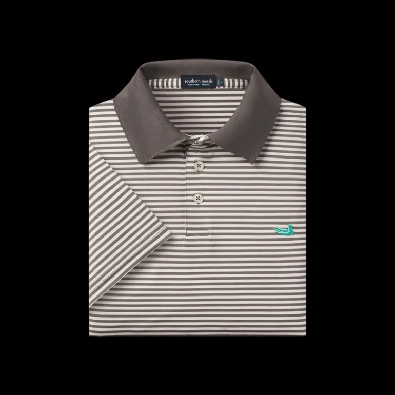 Youth Bermuda Performance Polo - Striped