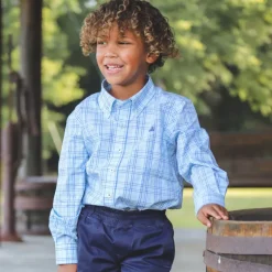 Youth Charlotte Windowpane Dress Shirt