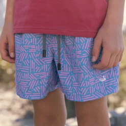 Youth Dockside Swim Trunk - Dots & Lines