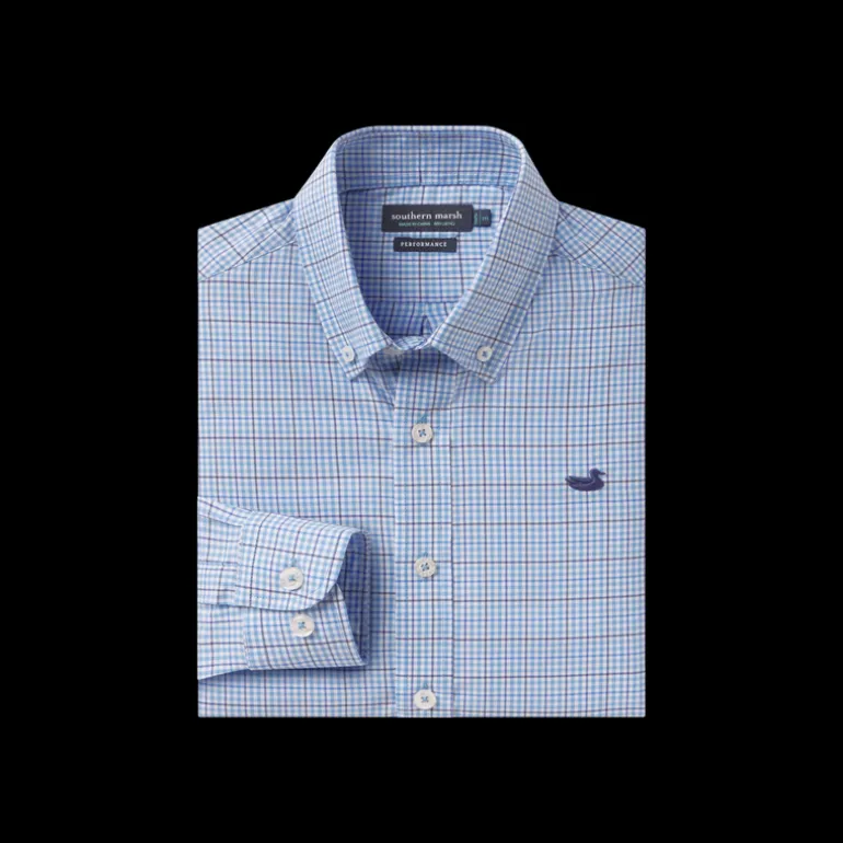Youth Dyer Performance Gingham Dress Shirt