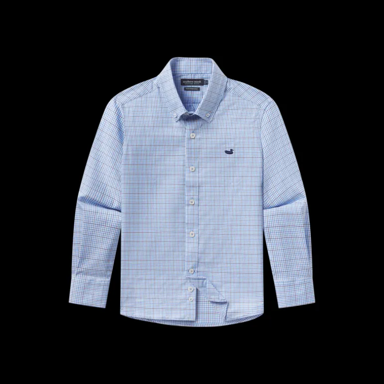 Youth Dyer Performance Gingham Dress Shirt