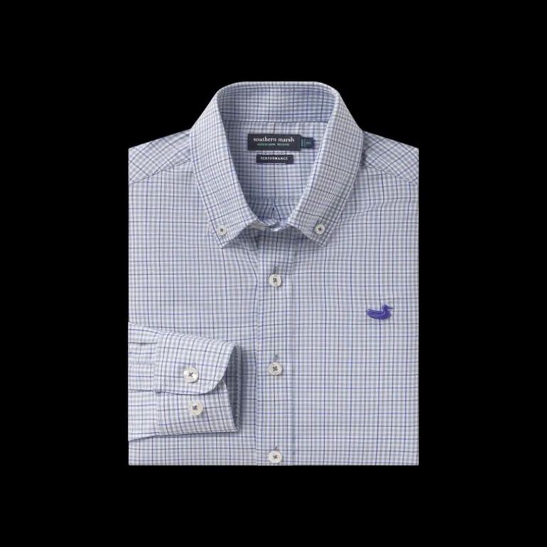 Youth Dyer Performance Gingham Dress Shirt