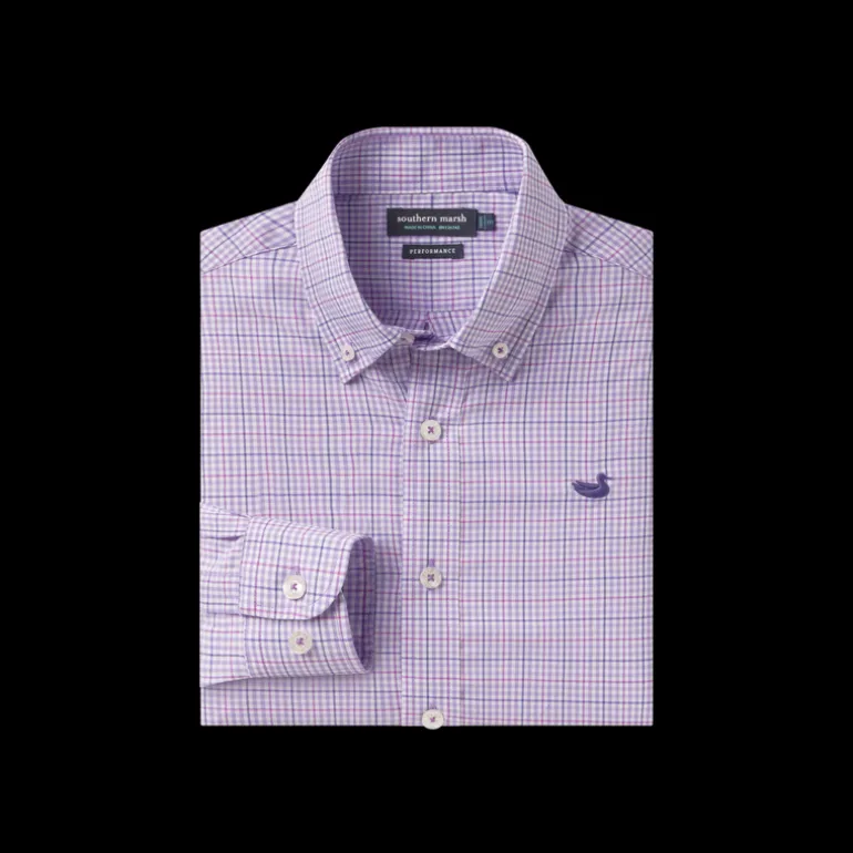 Youth Dyer Performance Gingham Dress Shirt