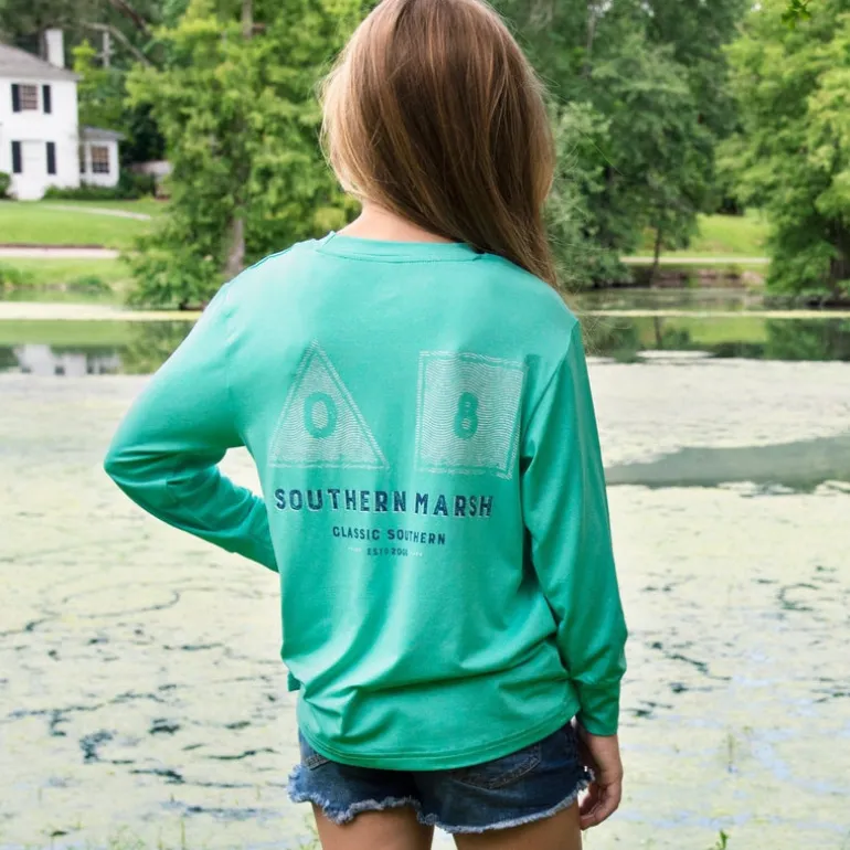 Youth FieldTec™ Featherlight Tee - Navigation - Long Sleeve