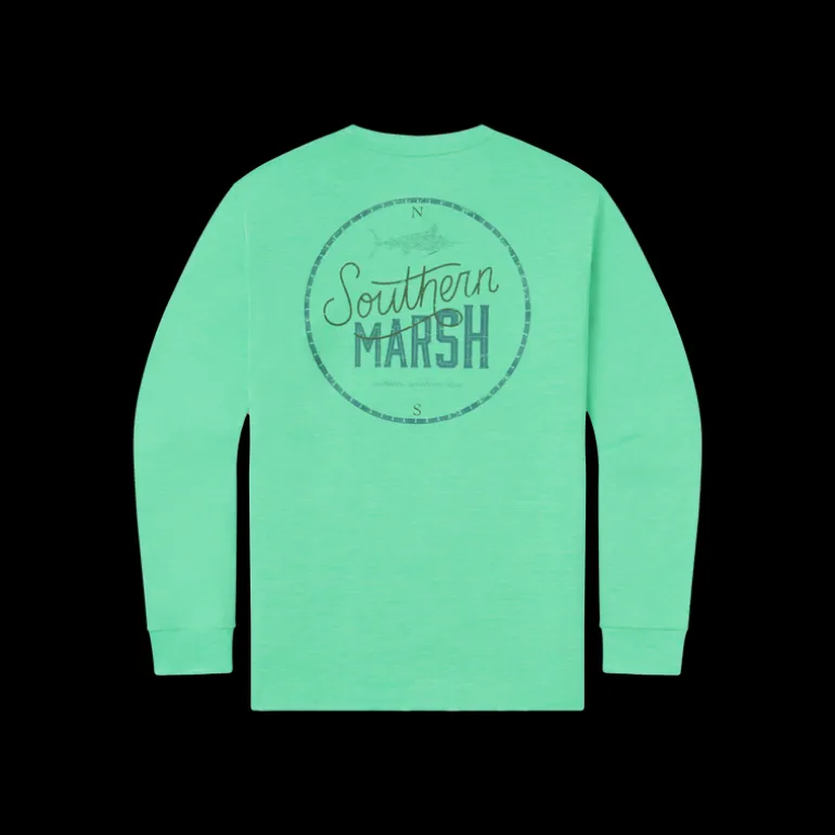 Youth FieldTec™ Heathered Performance Tee - Marlin Time - Long Sleeve