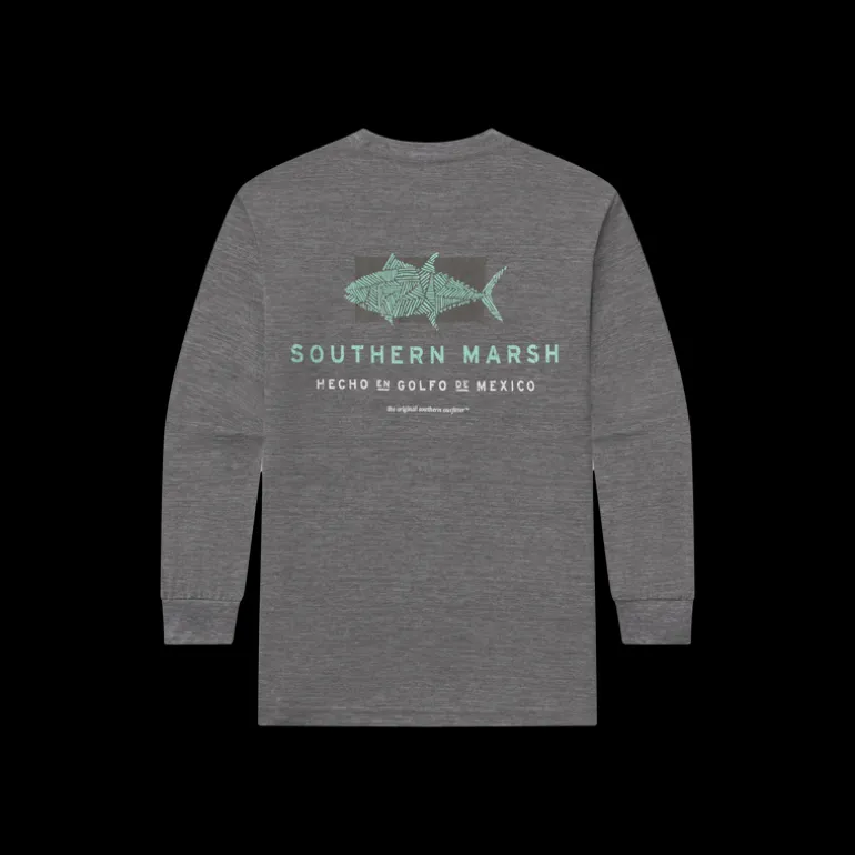 Youth FieldTec™ Heathered - Made in the Gulf - Tuna - Long Sleeve