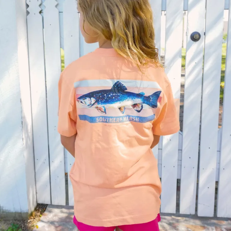 Youth Fishing Lines Tee - Brook Trout