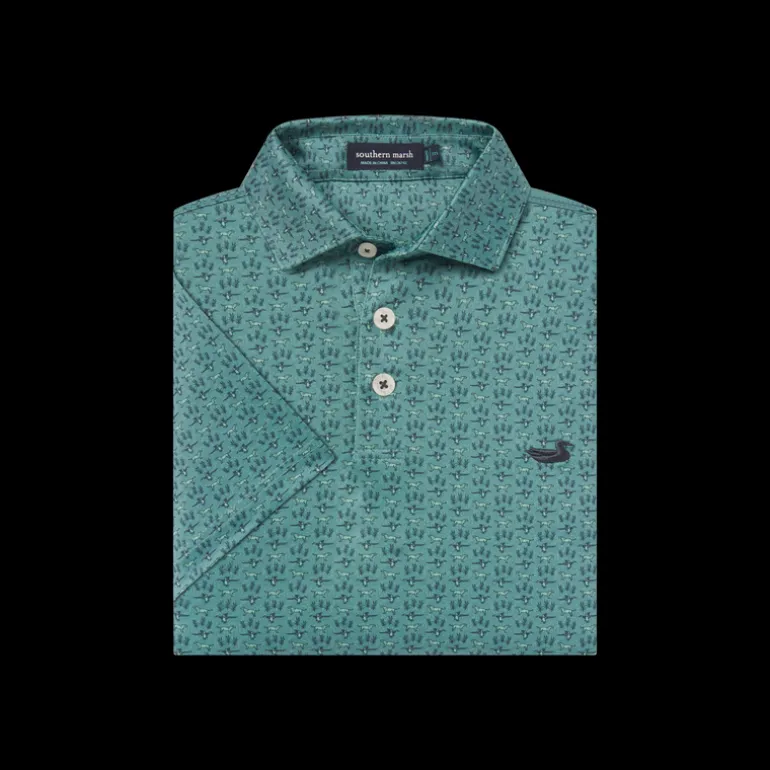 Youth Flyline Performance Polo - Marsh Morning