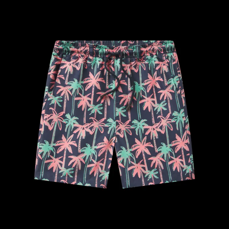 Youth Harbor Swim Trunk - Neon Palms