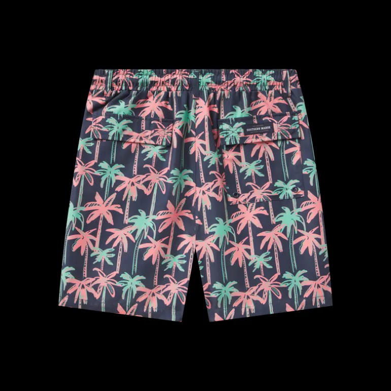 Youth Harbor Swim Trunk - Neon Palms