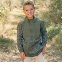Youth Harris Stretch Pullover - Duck Camo
