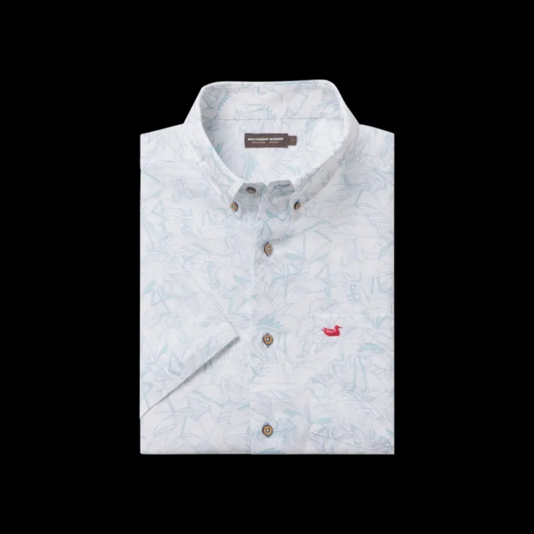 Youth Island Linen Shirt - Flamingos